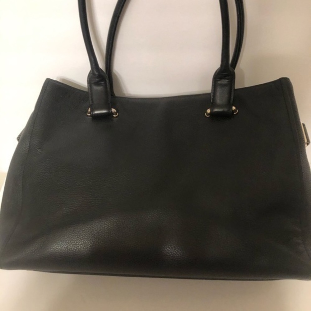 COACH swagger carryall black pebbled leather tote - Picture 2 of 16